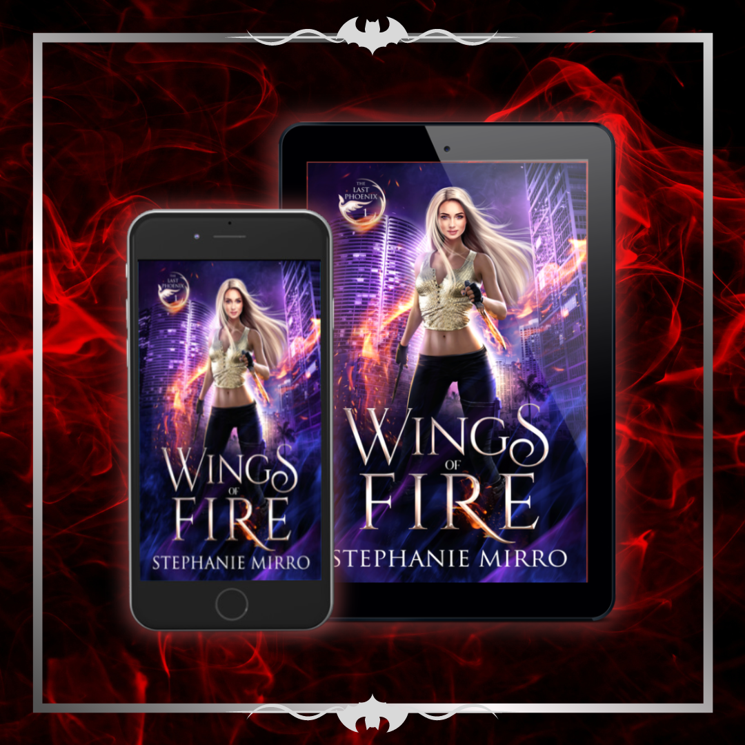 phone and tablet displaying Wings of Fire, book 1 of The Last Phoenix series